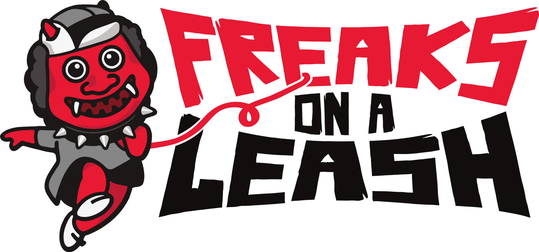 Freaks on a Leash running demon logo